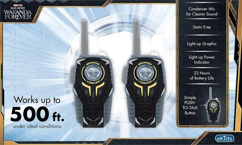 Screenshot 2025-09-23 at 18-40-17 Amazon.com ekids Black Panther Wakanda Forever Toy Walkie Talkies para niños juguetes libres de estática para interiores y exteriores para niños de 3 años en adelante Juguetes y Juegos.webp