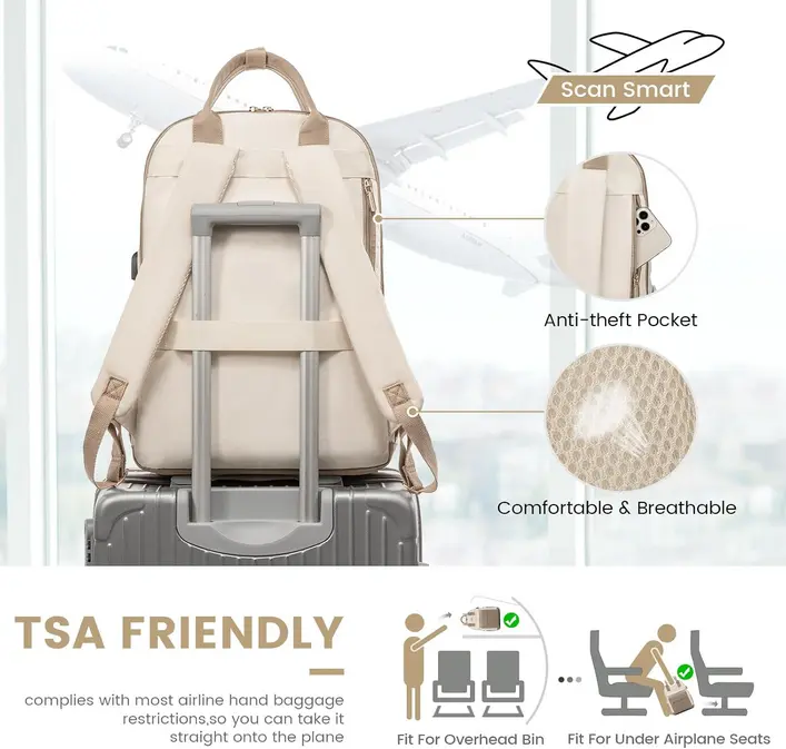 Screenshot 2025-09-23 at 20-23-17 Amazon.com LOVEVOOK Mochila para laptop para mujer bonita mochila para laptop con puerto USB mochila de viaje impermeable Caqui - Beige Mochila para laptop Electrónica.webp